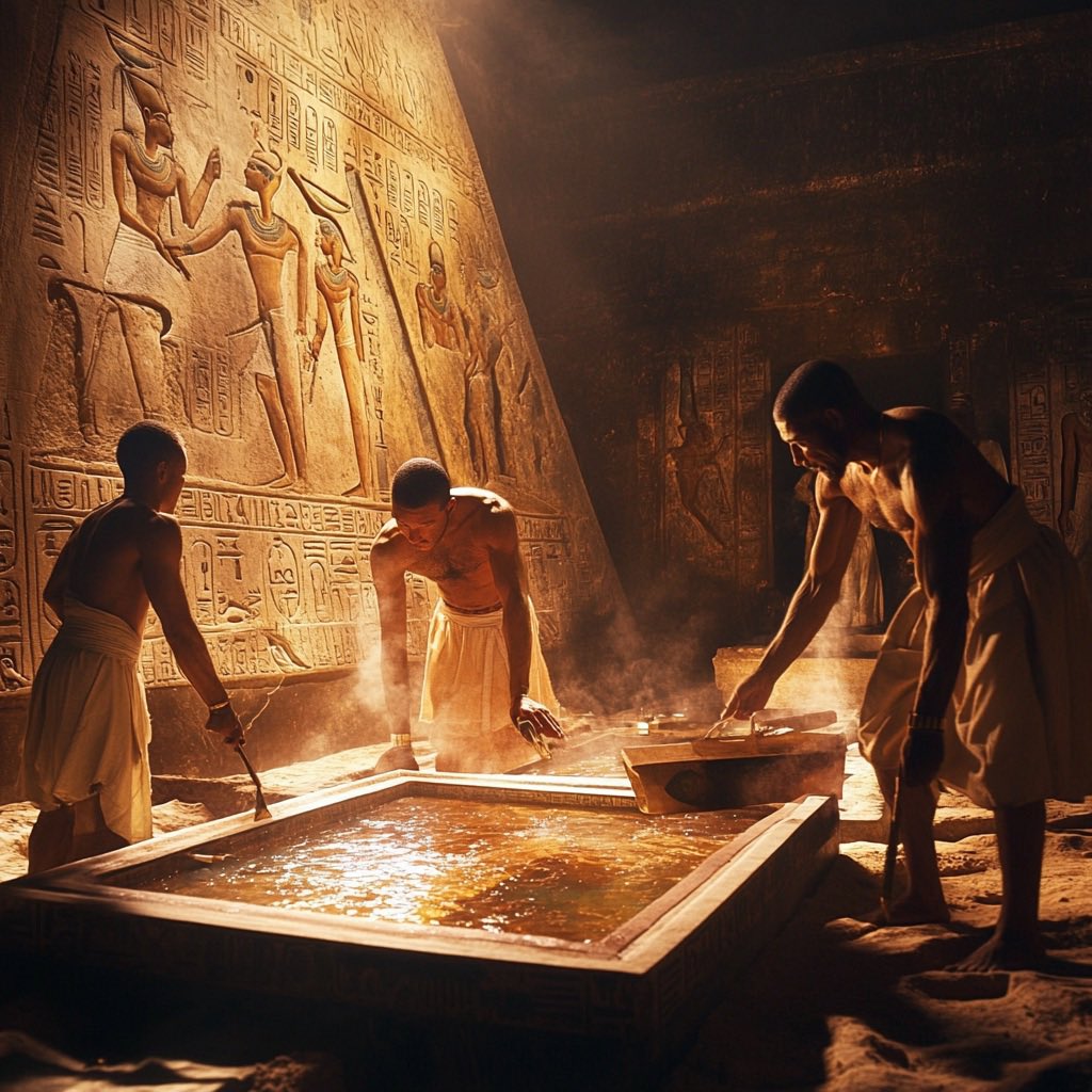 FascinatingH1's tweet photo. Exploring the secrets of ancient Egypt, one hieroglyph at a time. 🏺🌟 #TimelessHistory #EgyptianLegends #art #AIart #MidjourneyAI #midjourneyart #midjourney https://t.co/EDWR6NQU4f