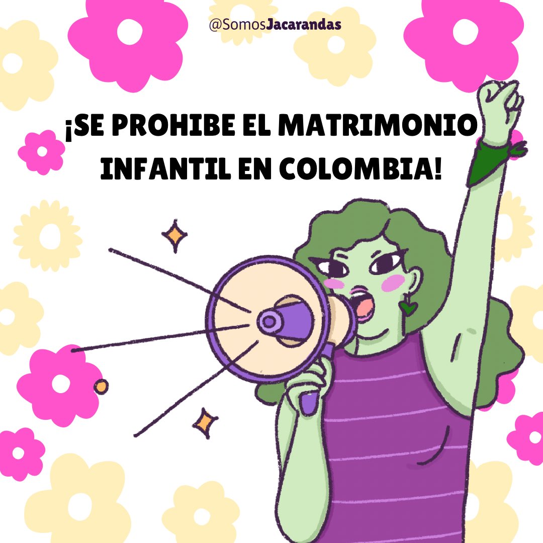 SomosJacarandas's tweet image. 💜¡GRAN VICTORIA PARA LAS MUJERES!

¡El Congreso aprobó en último debate proyecto que prohíbe el matrimonio infantil en Colombia! 🇨🇴