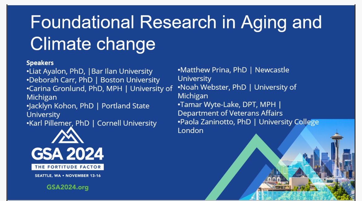 Thank you to everyone who came to our workshop on Aging and Climate Change #GSA2024