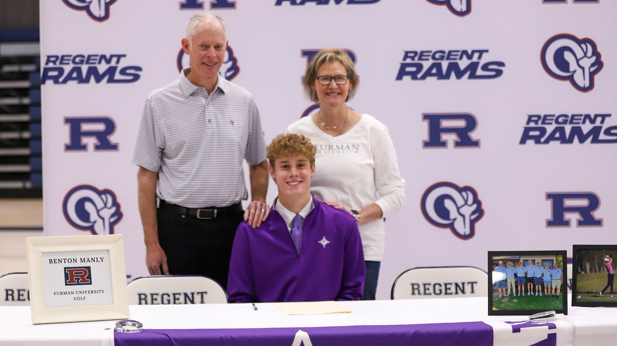 FurmanGolf's tweet photo. 🖊️🟣SIGNED ⚪️🖊️

Welcome to Furman Benton Manly! 

Benton is from Tulsa, Oklahoma and is ranked #1 in the Rolex Rankings for the Oklahoma’s 2025 class. https://t.co/TCDAZJBE8n