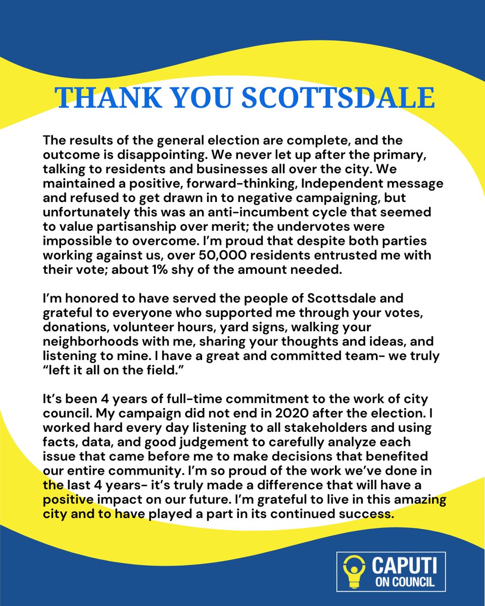 TammyCaputi's tweet photo. Thank You Scottsdale https://t.co/qixW2Vly6p