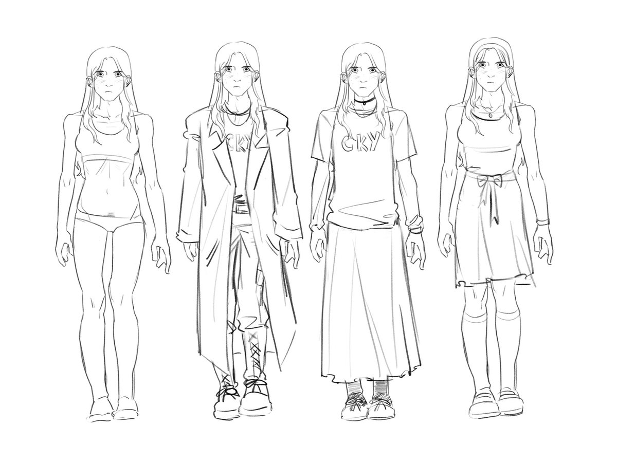 drew these little sketches of Megan a while back because I kind of lov her a lot. yes haha funny she wears a long coat etc etc get it all out
