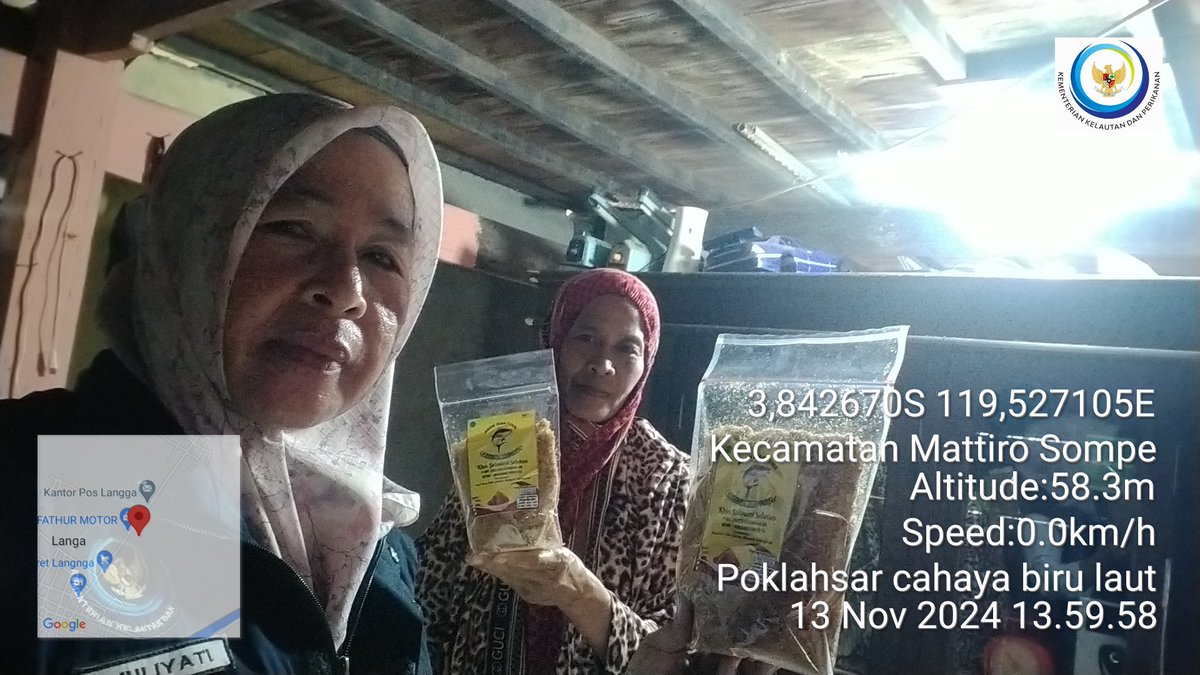 MLuhkan's tweet photo. Rabu,13/11/2024,Muliyati,Luhkan Pinrang,pendataan produksi,poklahsar cahaya biru laut,kec.mattito sompe,kab.pinrang, produksi abon ikan,17kg,harga rp.215.000/kg
#GiatluhkanSatminkalMaros
#Luhlapor
@bppsdm_kp 
@bppsdm_puslatkp 
@BRPBAP3_Maros https://t.co/ZoZAb9m7J6
