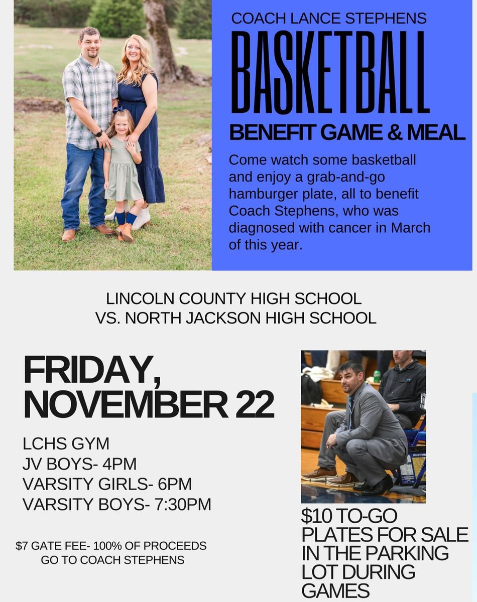 ctippslchs's tweet photo. Let’s pack the gym at our first home game for Coach Stephens and the Lady Falcons and Falcons!!!! https://t.co/gxaujfH3LT