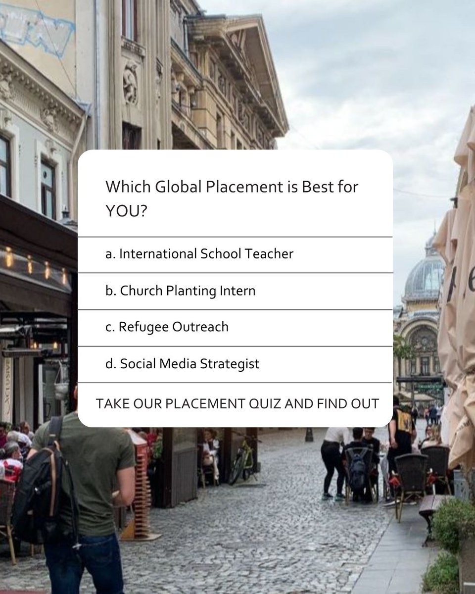 GoCorps's tweet image. Which global placement is right for you?

Ten questions to reveal your perfect placement. 

gocorps.org/placementquiz