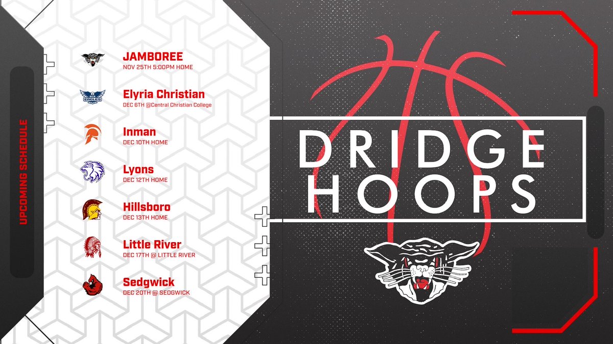 Wildcat Basketball fans have 7 events to put on their calendars before Christmas break! Can’t wait to see everyone at “THE DEN.”