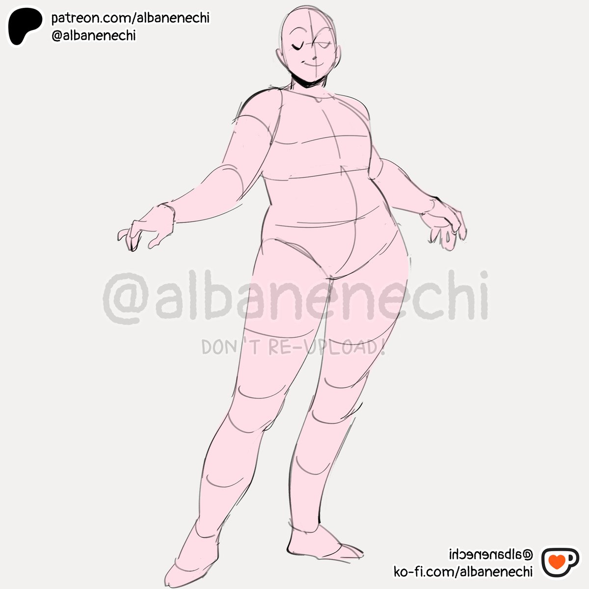 Drawing bases and pose reference pt 49 🧍‍♀️ 3 more standing poses for ...