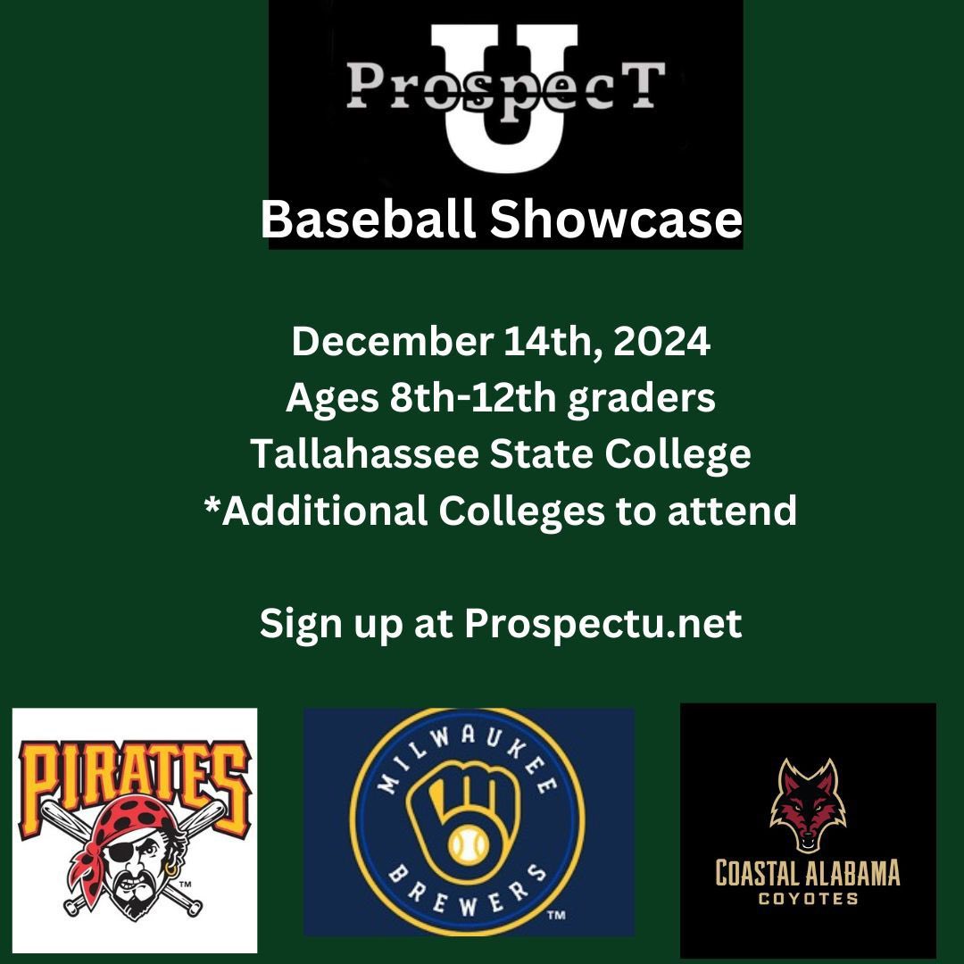 We have two baseball showcases coming up in the sunshine state. Additional colleges will be added to each showcase. We are also using this as a tryout for our Top Prospect Games to represent the state of Florida.