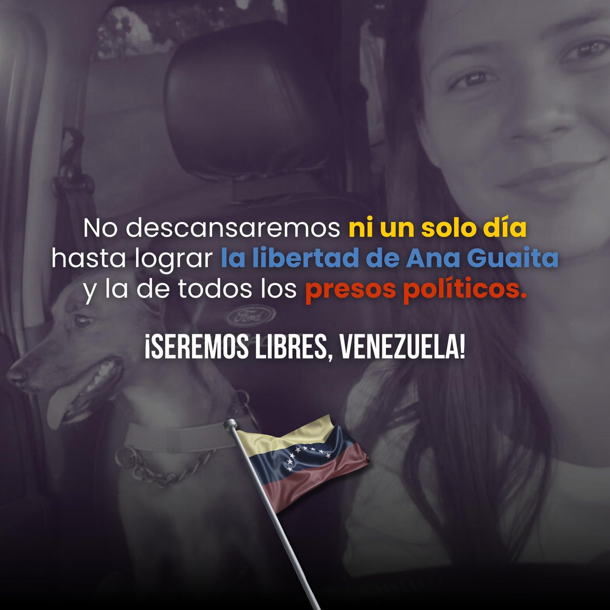 Ana Carolina Guaita es una joven periodista y entrenadora deportiva venezolana, del estado Vargas, fue detenida injustamente desde el pasado 20 de agosto. Su único delito: ser hija de líderes políticos del estado.

#LiberenAAna