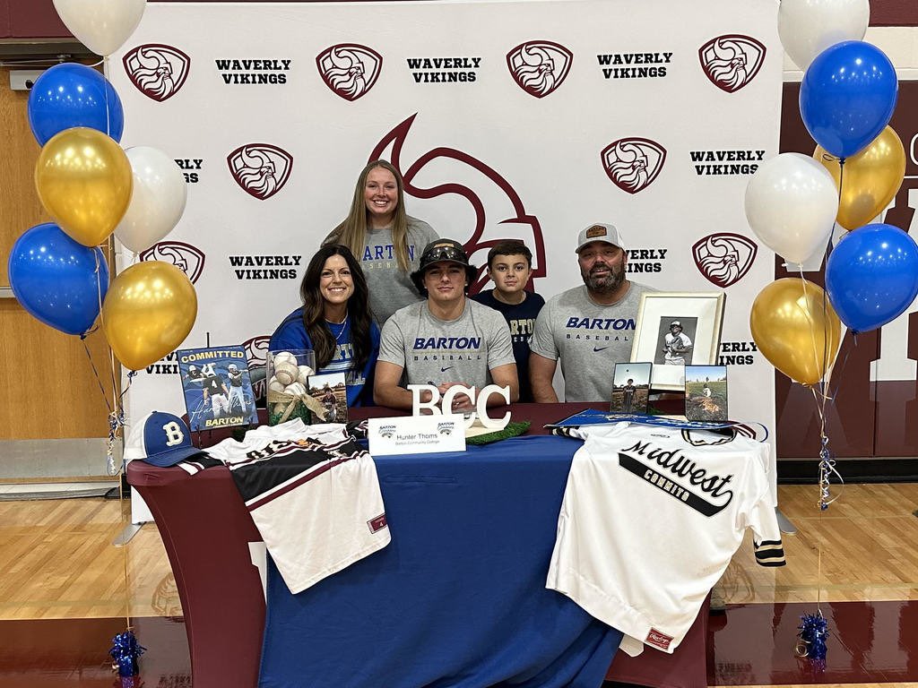 Congrats to <a href="/hunter_thoms/">Hunter Thoms</a> on making it official with Barton! Thoms Family, your time, effort, and support have allowed him to chase his dreams. Hunter, we are proud of how hard you have worked to EARN this!  We are excited to see what you do on and off the field. <a href="/Barton_Baseball/">Barton Baseball</a>