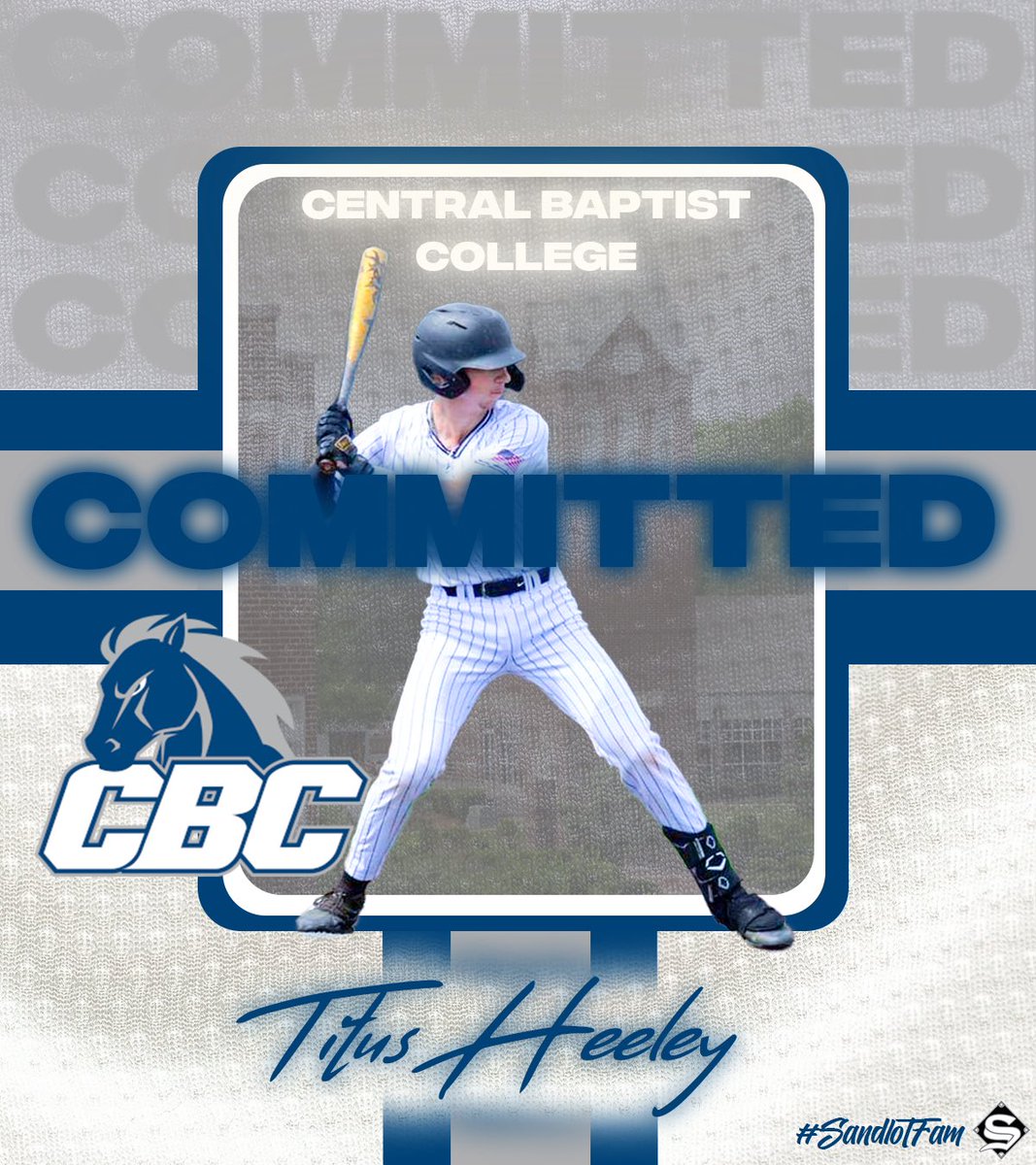 Sandlot_Tulsa's tweet photo. Congrats to 2025 Titus Heeley on his commitment to Central Baptist College! 
#movinon   #sandlotfam https://t.co/XCScuKw3KH