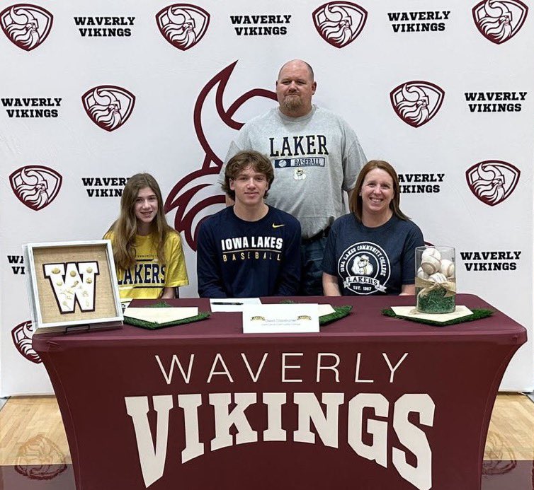 Congrats to <a href="/OwenGlass9/">Owen Glassburner</a> on making it official with Iowa Lakes! Glassburner Family, your time, effort, and support have allowed him to chase his dreams. Owen, we are proud of how hard you have worked to EARN this!  Excited to see what you do on and off the field. <a href="/IowaLakesbball/">IowaLakes Baseball</a>