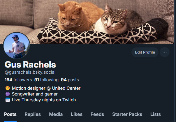 Spent the past month here and have no regrets. It is a much better place to be.

Follow for random thoughts, sports design, stream clips, and breakfast sandwiches. Cya there 👋