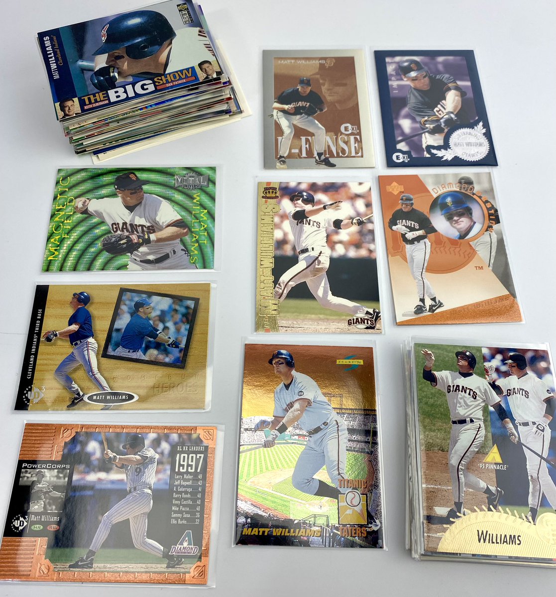 k37troyer's tweet photo. Anyone know a Matt Williams collector?!

85+ cards

Some highlights pictured

$7 for all

Add $5 BMWT 

@TheHobby247
@Hobby_Connect https://t.co/D2wEAoU9I0