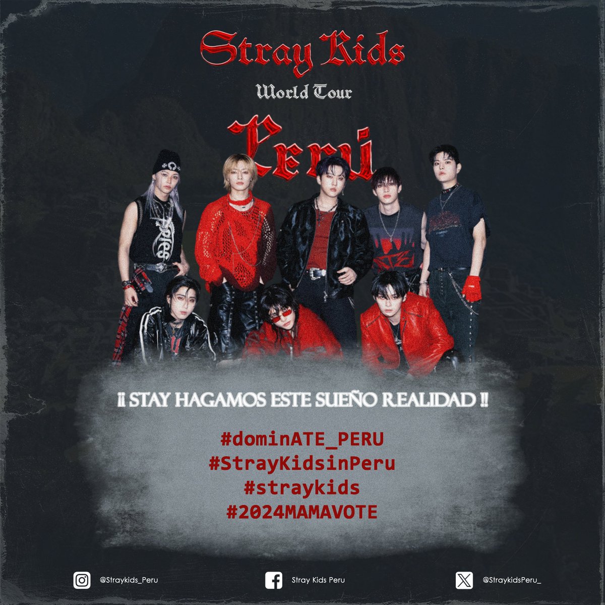 StrayKidsPeru_'s tweet photo. Comenzamos Stay 🤍❤️
Vamos con todo 🔥
🇵🇪 Stray Kids en Perú 🇵🇪
#dominATE_PERU  #StrayKidsinPeru
#straykids
#2024MAMAVOTE 
@Stray_Kids 
@LiveNation 
@LiveNationKpop 
@livenationperu 
@stay_support 
@StrayKidsPeru_ https://t.co/sLIkRIeABx