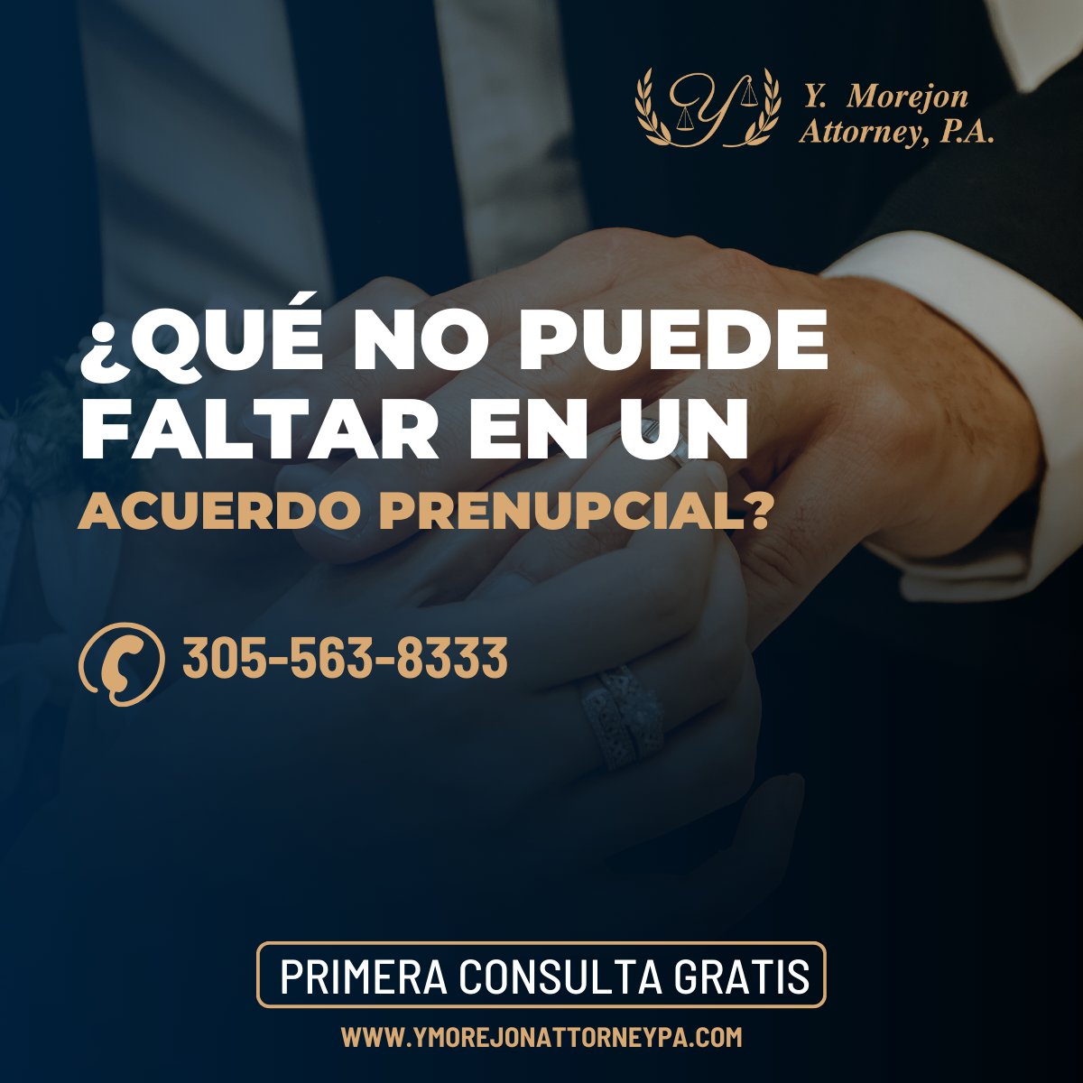 ymorejonattorne's tweet photo. 📜 ¿Estás considerando un acuerdo prenupcial?  ¡Consulta con un abogado especializado para asegurarte de que tus derechos están protegidos!

➡️ Contáctanos hoy y agenda una consulta gratis con nuestra abogada.
📞 305-563-8333 https://t.co/qQoCx2UKJB