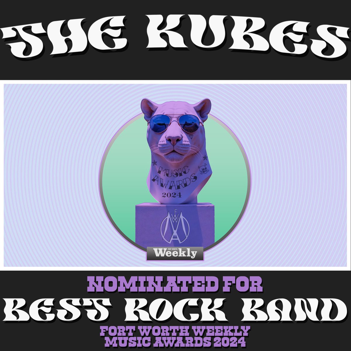 We have been nominated for the ‘Best Rock Band’ category in the 2024 Fort Worth Weekly Music Awards!

Vote for us and your other favorite local acts right here or in our bio:

fwweekly.com/music-awards-b…