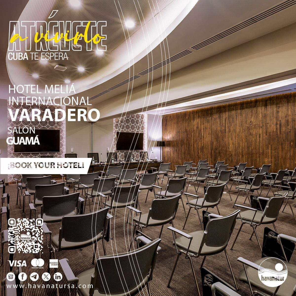 HavanaturCuba's tweet photo. #HavanaturEventos 🏨 El hotel Meliá Internacional Varadero despliega potencialidades como Organizador #MICE 💼 
#reservaonline 👉 https://t.co/GUCUNffbQv 
Sede de las reuniones del XV Congreso de la Federación Española de Periodistas y Escritores de Turismo ( @fepet_turismo ) ✍️ https://t.co/Fe5skSWW3P
