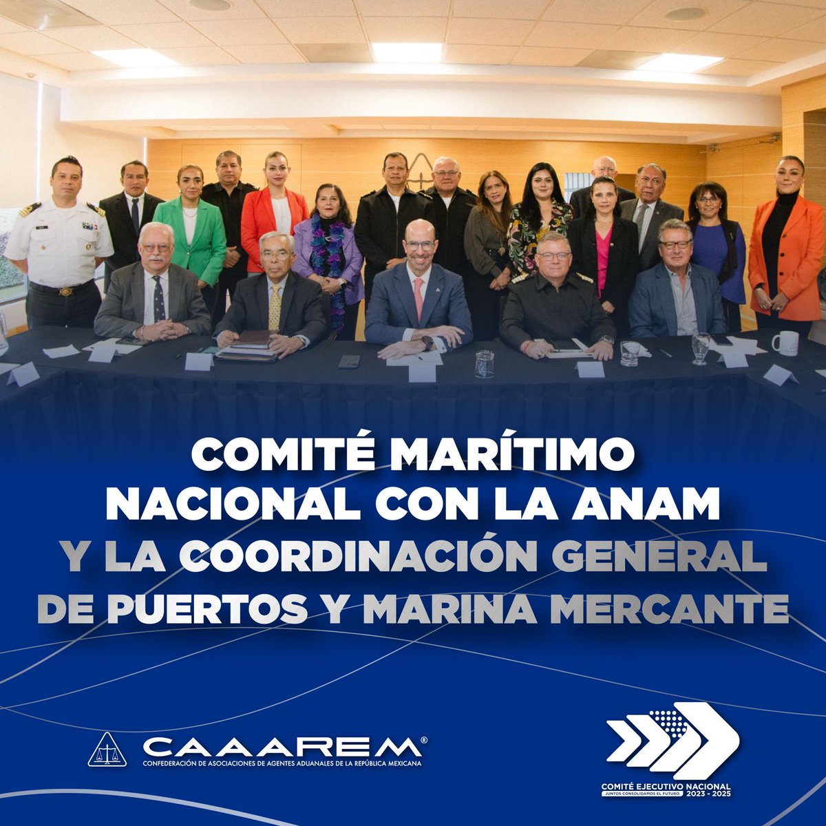 El día de hoy, el Presidente de CAAAREM, A.A. Miguel Cos Nesbitt recibió a  los integrantes del Comité Marítimo Nacional intregado por COMCE, CONCAMIN  y AMANAC; acompañado por el Lic. Fernando Con