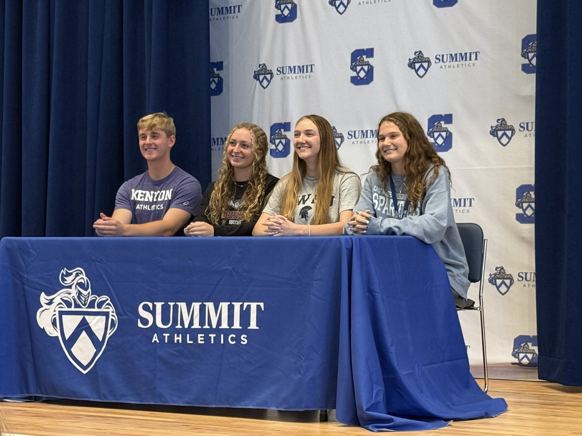 Summit Athletics (@scdathletics) on Twitter photo Congratulations to our four seniors that signed to play at the next level today!
๐๐ซ๐ฒ๐๐ ๐๐๐๐๐ข๐ซ
Kenyon Baseball
๐๐ฆ๐ฆ๐ ๐๐๐ข๐ฅ๐๐ฒ
Transylvania Soccer
๐๐ฅ๐๐ง๐ ๐๐ญ๐จ๐ง๐
Case Western Reserve Volleyball
๐๐๐๐๐ข๐ ๐๐๐ฌ๐๐ก๐๐ซ
Case Western Reserve Soccer Congratulations to our four seniors that signed to play at the next level today!
๐๐ซ๐ฒ๐๐ ๐๐๐๐๐ข๐ซ
Kenyon Baseball
๐๐ฆ๐ฆ๐ ๐๐๐ข๐ฅ๐๐ฒ
Transylvania Soccer
๐๐ฅ๐๐ง๐ ๐๐ญ๐จ๐ง๐
Case Western Reserve Volleyball
๐๐๐๐๐ข๐ ๐๐๐ฌ๐๐ก๐๐ซ
Case Western Reserve Soccer