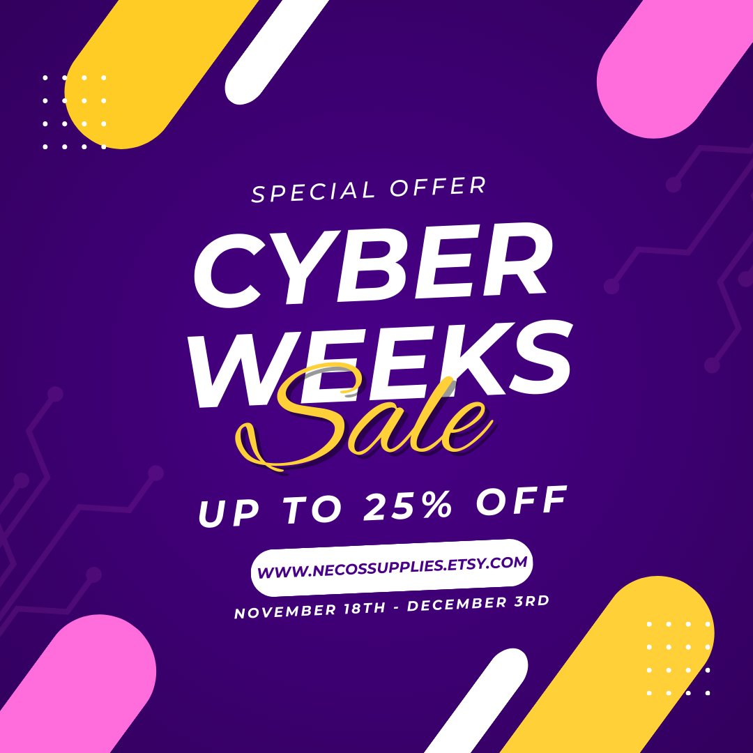 NeCosSupplies's tweet photo. 🎄⚠️!SALE ALERT!⚠️🎄

CYBER WEEKS are here! 
Get 25% OFF on my Store until December 3rd!
Grab my Advent Calendars or get some presents for yourself or your loved ones for cheaper prices! :)
https://t.co/vP9dnYhL10 https://t.co/2PWljHa2St
