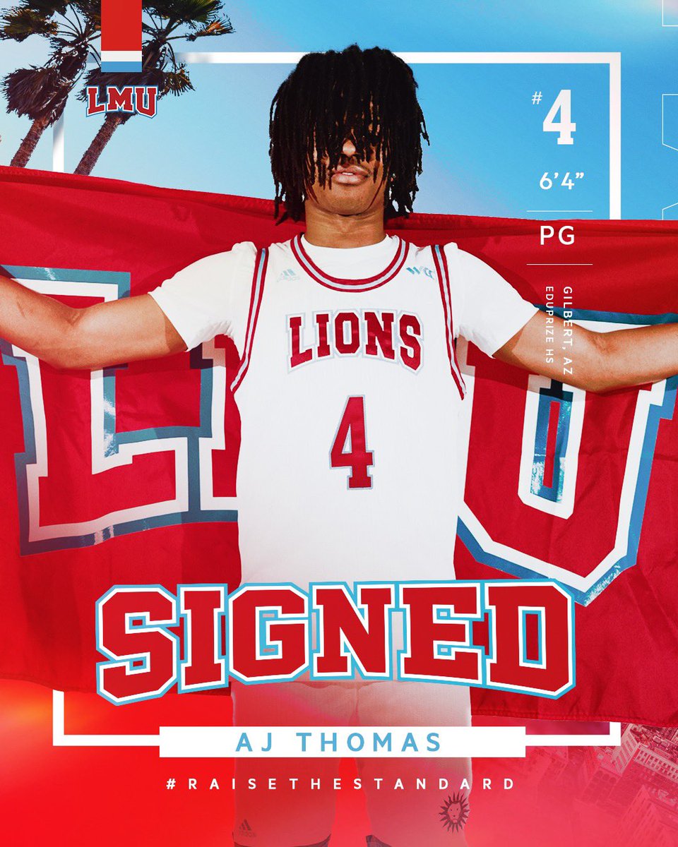 📝 SIGNED!!!

Our guy <a href="/therealajvalid/">aj thomas</a> is a LION!

tinyurl.com/27h5oakp

Welcome to LMU, AJ!

#RaiseTheStandard
