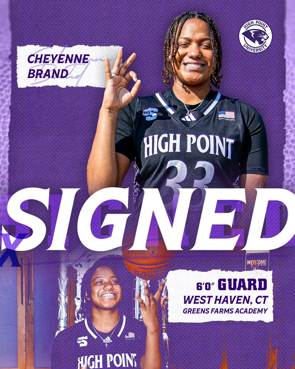 𝓢𝓲𝓰𝓷𝓮𝓭 ✍️

Welcome to High Point, Cheyenne 🐾

#H3U x #GoHPU