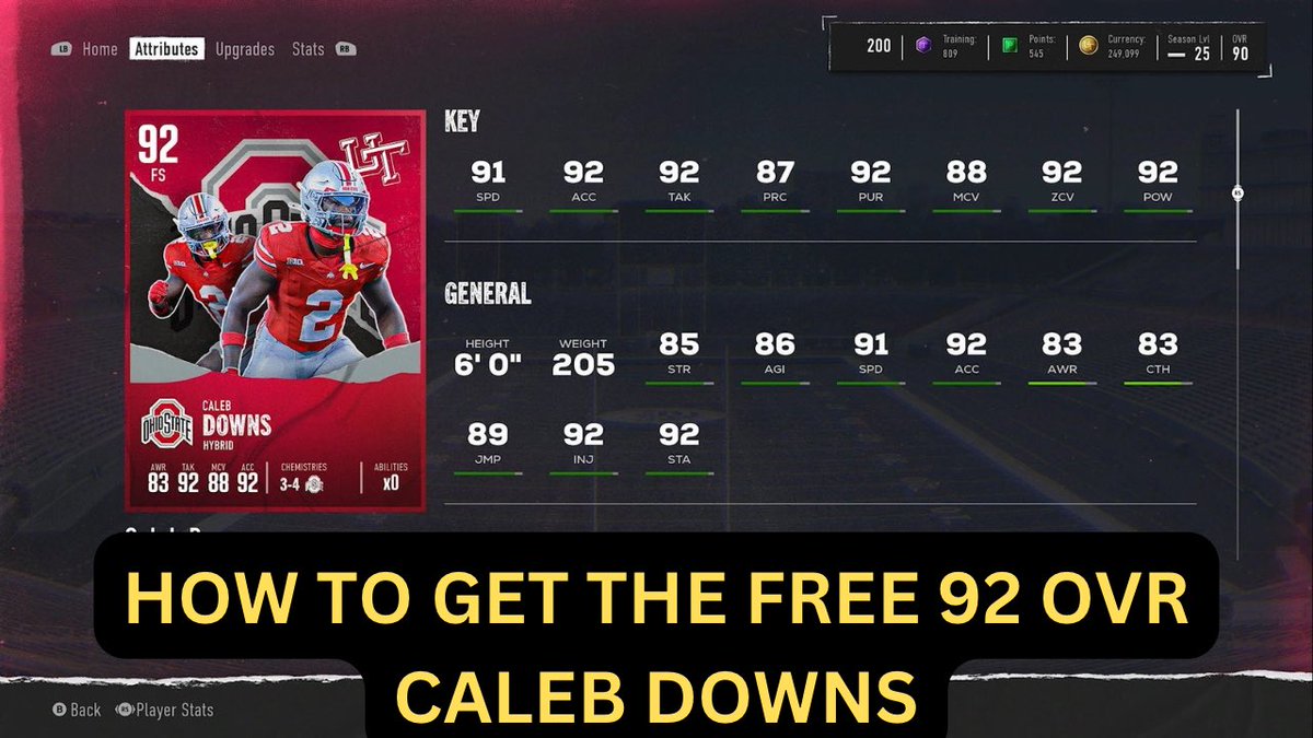 HOW TO GET THE NEW 92 CALEB DOWNS FOR FREE IN COLLEGE FOOTBALL 25 ULTIMATE TEAM
youtu.be/NFapNYqCC6M

<a href="/TooColdOrg/">TooCold Org ❄️</a> <a href="/NLMBMovement/">NLMB</a>