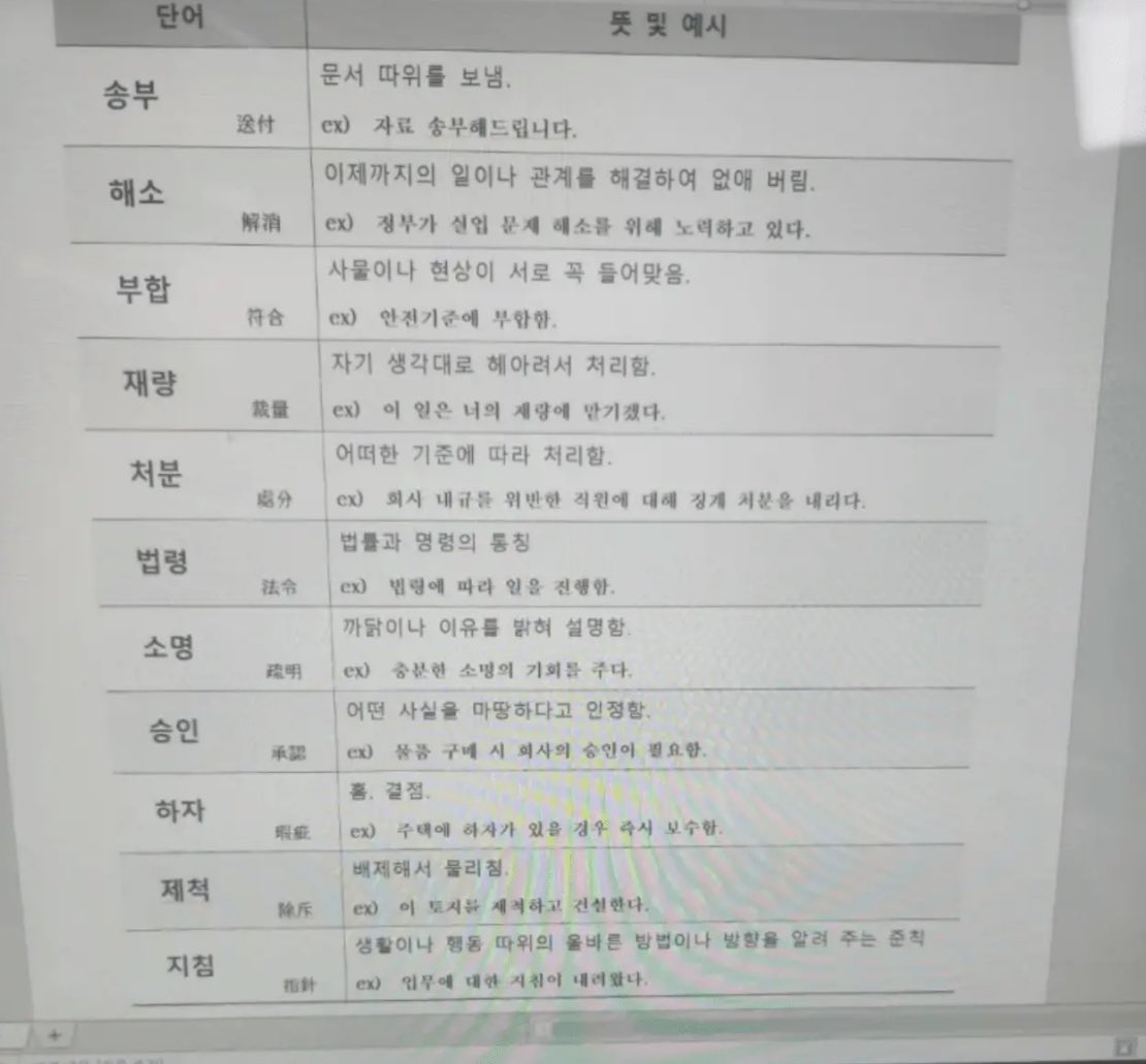 요즘 신입사원들한테 나눠준다는 자료😨