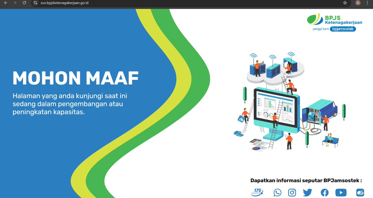 uaduq's tweet photo. @BPJSTKinfo laman ini kapan selesai pengembangannya ya? https://t.co/FfcH8gq2mP