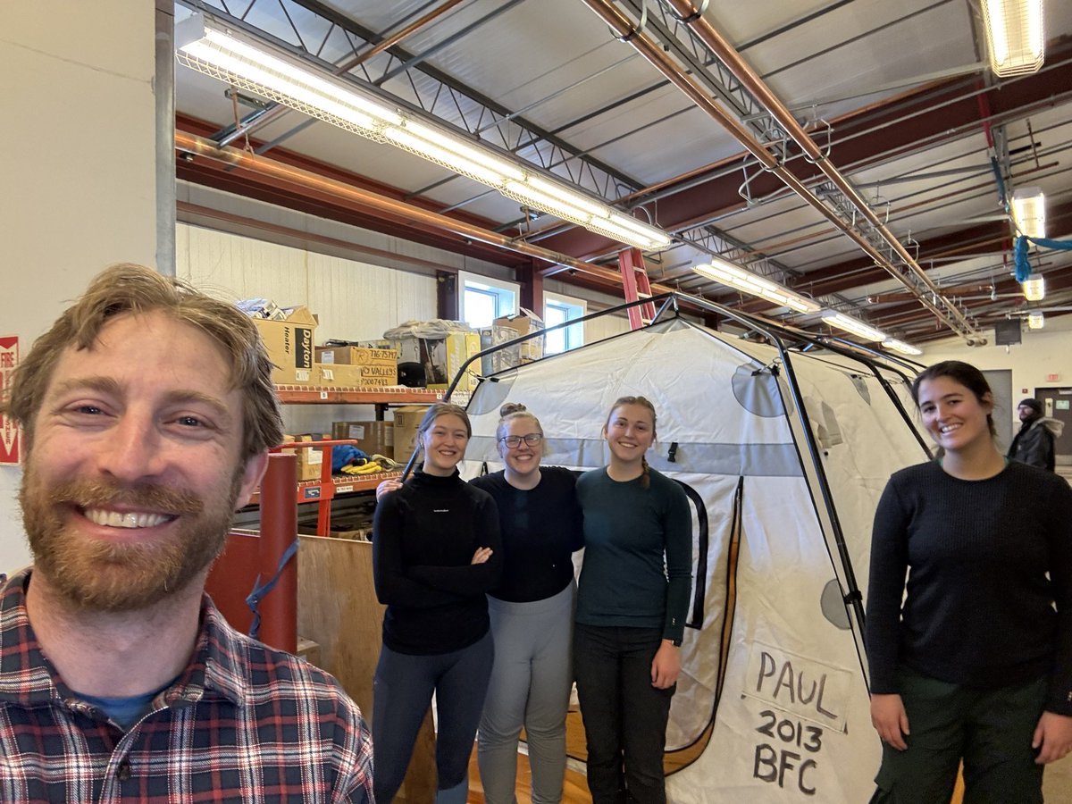 DMantarctica's tweet photo. Today the #VAMPIRE team practiced with our GPS units and learned how to set up “Paul” our kitchen tent. We got a tour of Scott’s Discovery Hut and ended the day with a science lecture from the #COLDEX crew. So much exciting #nsffunded science in #Antarctica! https://t.co/hmDmrzmOwr