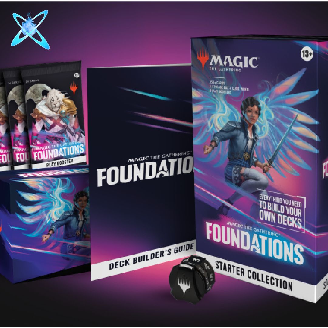 NXEsportsEvents's tweet photo. NEW RELEASE ALERT! ✨ 
The all-new Magic: The Gathering Foundations set has arrived, and we’re offering it at the lowest price you’ll find! Discover powerful new cards, spells, and legendary creatures to transform your deck. 
Shop now in store at Nexus!

#MTGFoundations https://t.co/w5UPdkNInQ
