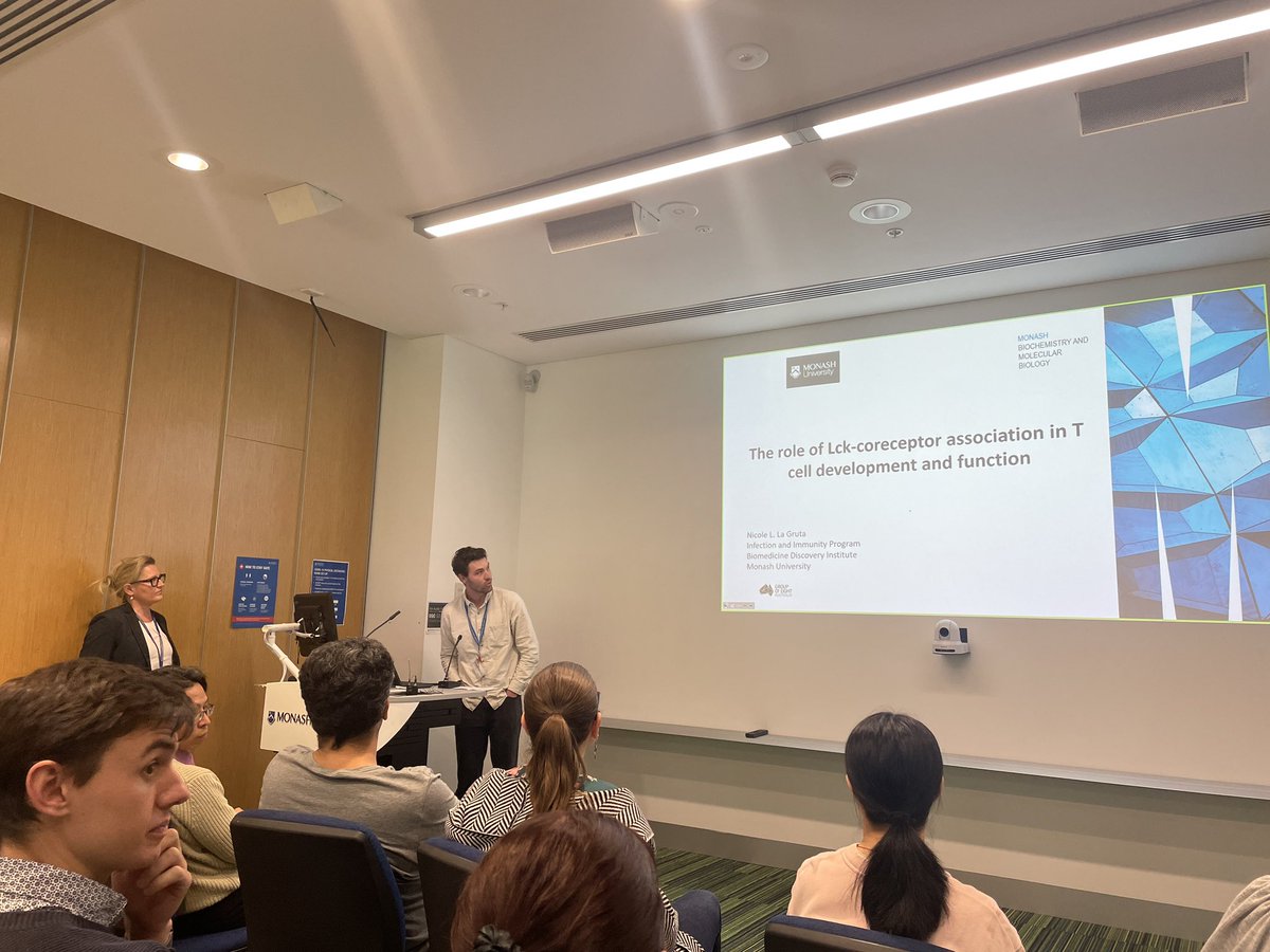 Stephen Turner (@sjturn) on Twitter photo Full house about to hear from Head of Biochemistry and Molecular Biology, <a href="/MonashBDI/">Monash Biomedicine Discovery Institute</a> <a href="/Monash_FMNHS/">Monash Medicine, Nursing and Health Sciences</a> Prof Nicole La Gruta, presenting new work on how the nature of LCK association with TCR impacts T cell response to infection #Tcellsarecool <a href="/immunity_BDI/">Immunity_BDI_Monash</a> Full house about to hear from Head of Biochemistry and Molecular Biology, <a href="/MonashBDI/">Monash Biomedicine Discovery Institute</a> <a href="/Monash_FMNHS/">Monash Medicine, Nursing and Health Sciences</a> Prof Nicole La Gruta, presenting new work on how the nature of LCK association with TCR impacts T cell response to infection #Tcellsarecool <a href="/immunity_BDI/">Immunity_BDI_Monash</a>
