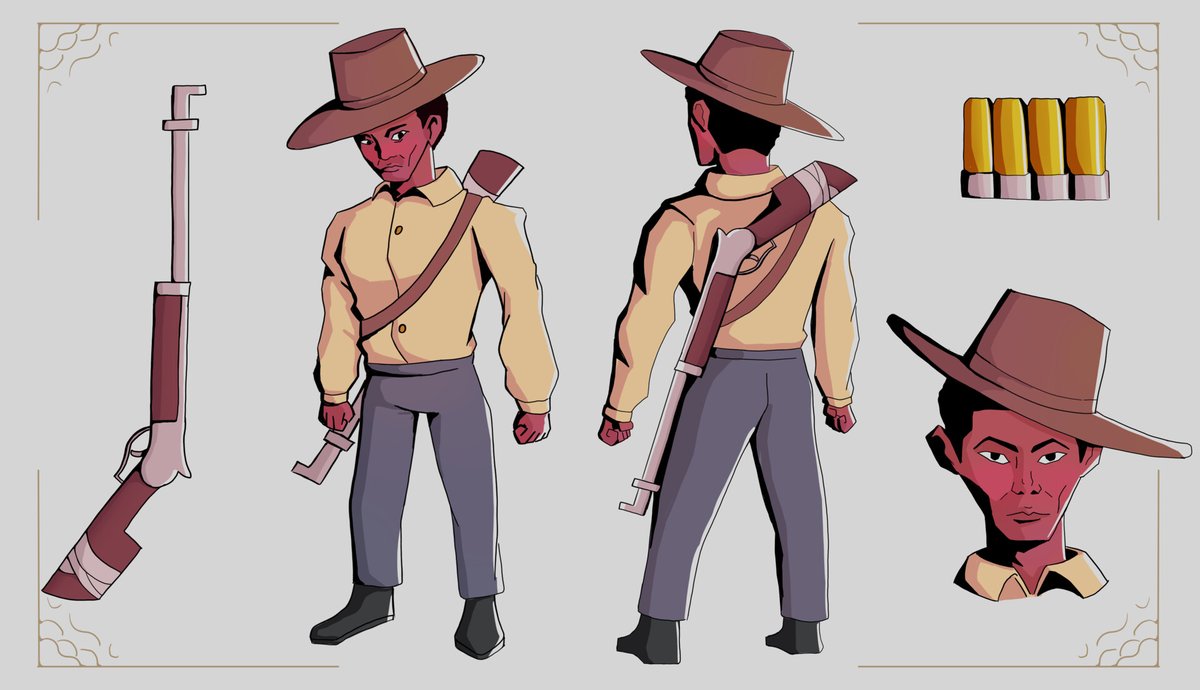 will_Faleiroo's tweet photo. Projetinho de concept de personagem que fiz inspirado em 6 balas. Curti o resultado 

@Rafa_kamaitachi @Swoon476 https://t.co/Xio9R28VpW
