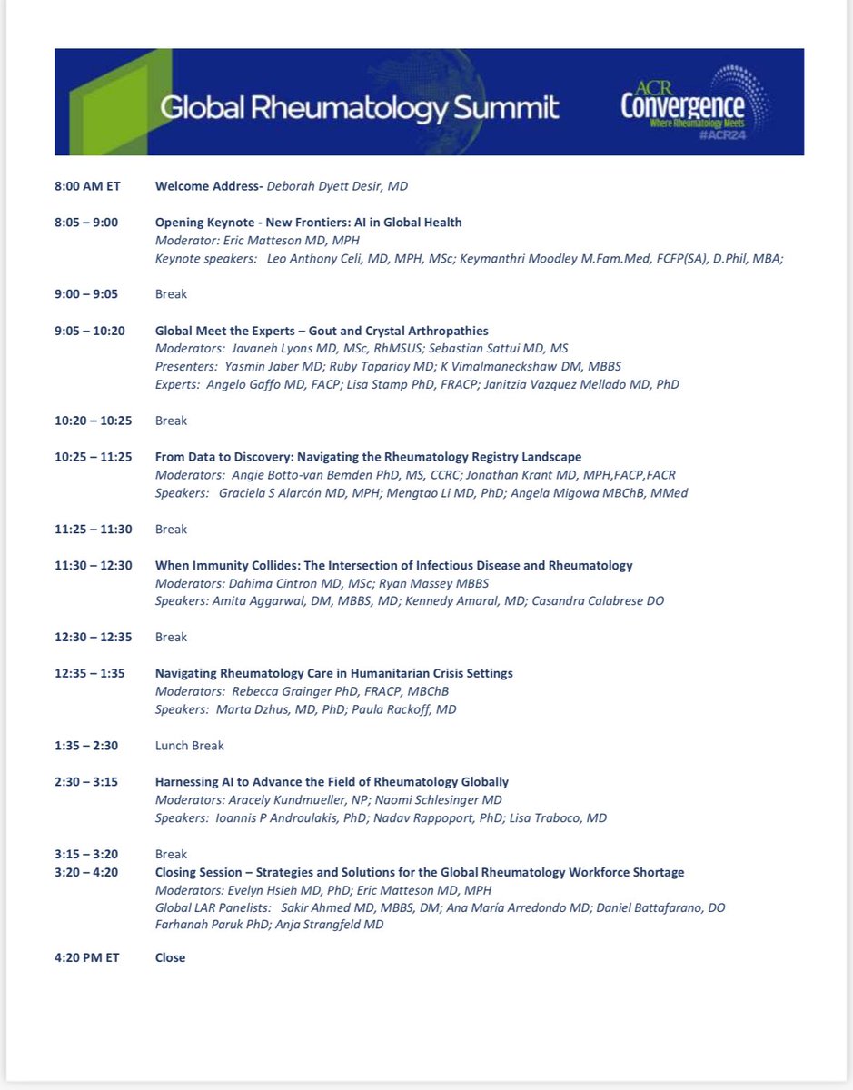 'twas the night before #ACR24, and all through the house
not a creature was stirring - except your fav #ACRAmbassador reminding you about tomorrow's virtual Global Rheumatology Summit 😁

Link for tomorrow: 
tinyurl.com/virtualACR24