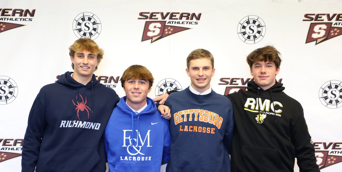 Severn Lacrosse (@severn_lacrosse) on Twitter photo Congrats to our 4 Student-Athletes that participated in Signing Day! Thank you for all of your hard work & dedication to <a href="/SevernAthletics/">Severn Athletics</a>
(L-R) Tanner Huber (Richmond), Cole Morris (Franklin & Marshall), Casey Gattie (Gettysburg) + Charlie Hilgartner (Randolph Macon)
#SEVERN Congrats to our 4 Student-Athletes that participated in Signing Day! Thank you for all of your hard work & dedication to <a href="/SevernAthletics/">Severn Athletics</a>
(L-R) Tanner Huber (Richmond), Cole Morris (Franklin & Marshall), Casey Gattie (Gettysburg) + Charlie Hilgartner (Randolph Macon)
#SEVERN