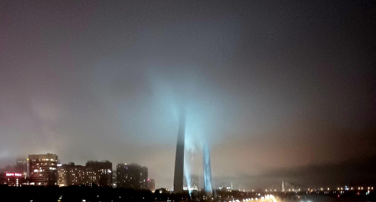 sarahkendzior's tweet image. The Arch in the fog