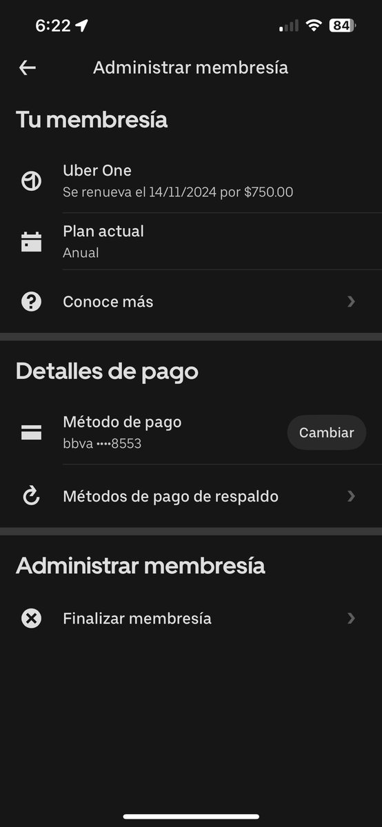 juann_3010's tweet photo. @Uber_MEX tengo problemas para cancelar mi suscripción dice que contacte a soporte pero no contestan https://t.co/wJQQ4AW5V4