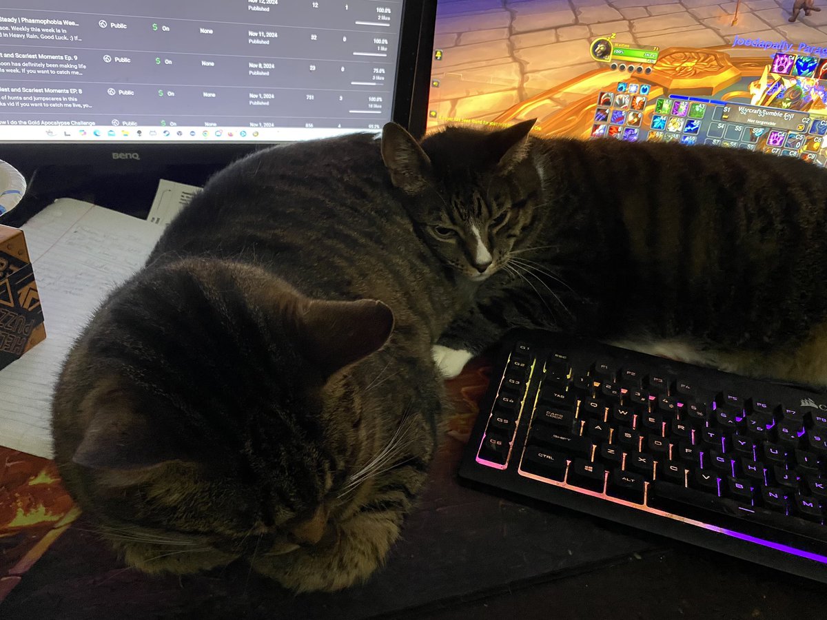 Hard to get in some WoW with sacked out boys surrounding keyboard