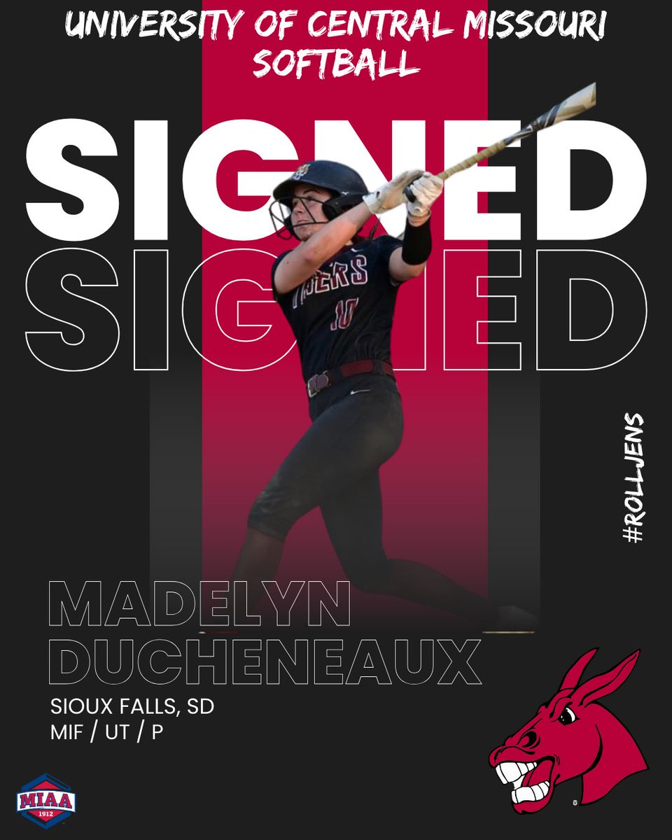 Jennies Softball (@ucmjenssoftball) on Twitter photo 🚨It’s official <a href="/MadelynDuchx/">Madelyn Ducheneaux</a> ‼️
Welcome to our Jens family, Madelyn Ducheneaux!! ❤️🖤🫏
#RollJens #JOY 🤘🏼 🚨It’s official <a href="/MadelynDuchx/">Madelyn Ducheneaux</a> ‼️
Welcome to our Jens family, Madelyn Ducheneaux!! ❤️🖤🫏
#RollJens #JOY 🤘🏼