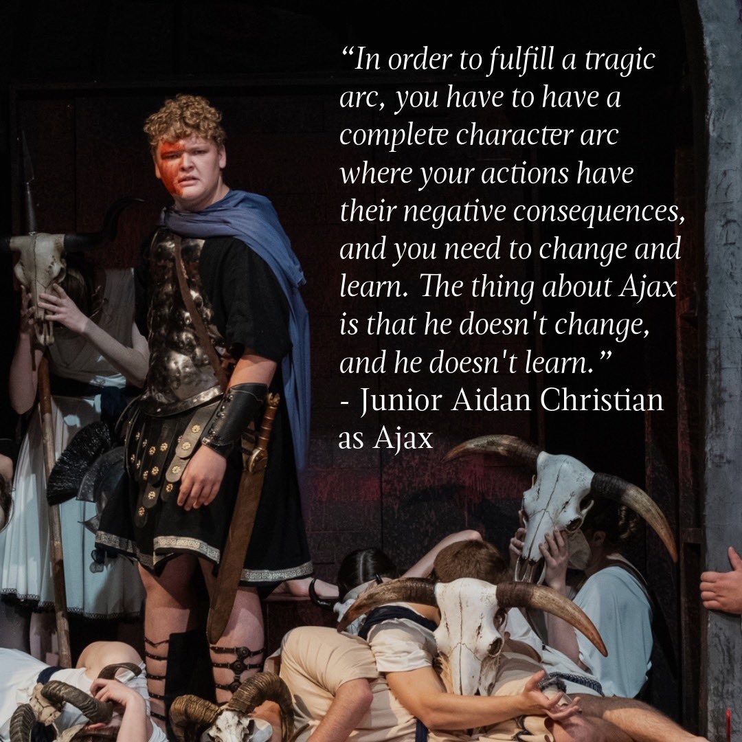 Read about the Tower Players’ performance of Sophocles’ tragedy “Ajax” in The Collegian tomorrow. Photo credit: Kyle Johns