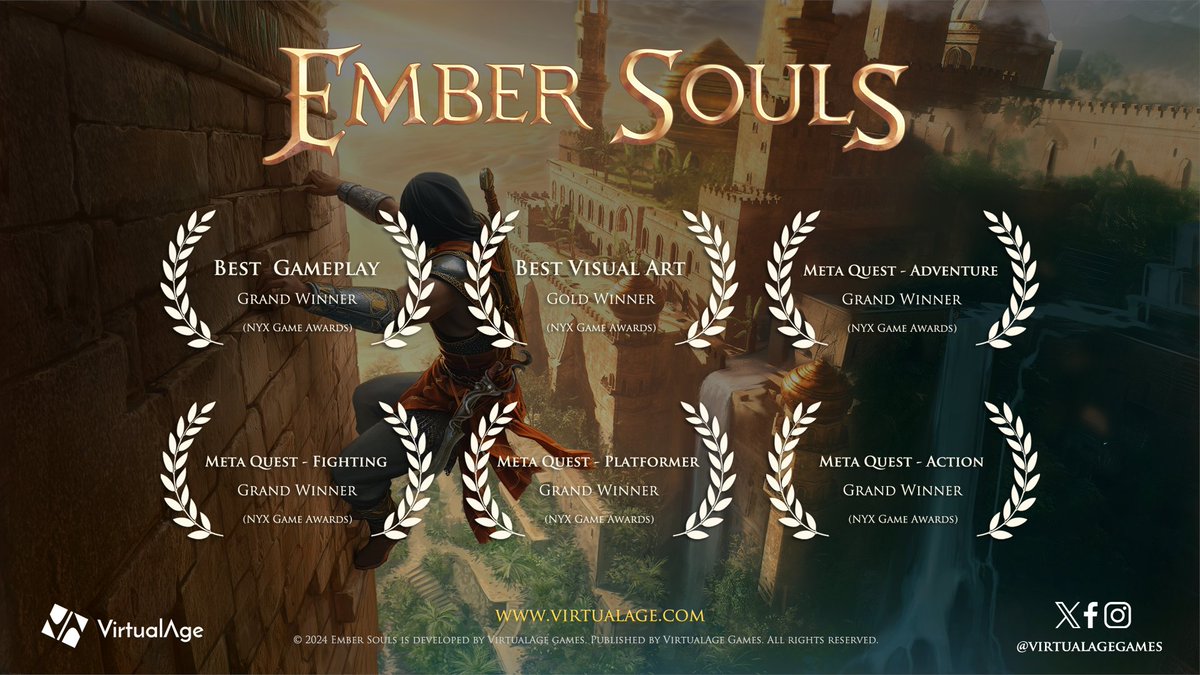 We’re thrilled to share that Ember Souls just won 6 awards at the 2024 <a href="/nyxgameawards/">NYX Game Awards</a>! 

A huge thank you to our incredible community and the amazing dev team whose hard work and passion made this possible.

#nyxgameawards