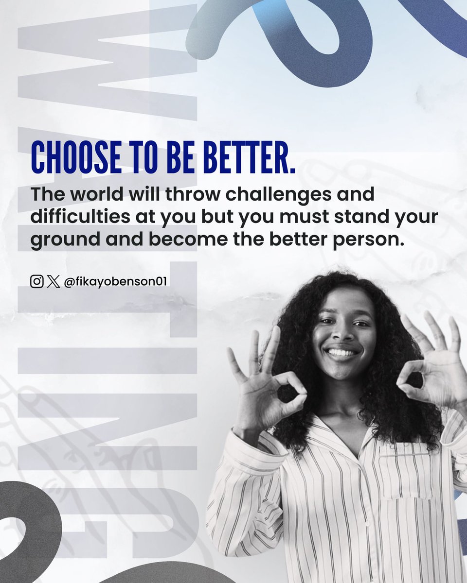fikayobenson01's tweet photo. The world may test you, but your miracle is coming. Stay positive, keep the right attitude, and let faith be your guide.

#StayResolute #StayPositive #ChooseToBeBetter https://t.co/Mno48Up0PR
