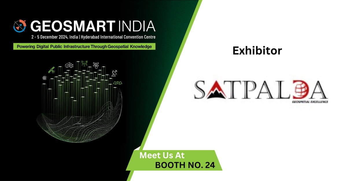#GeoSmartIndia | We are delighted to welcome <a href="/SATPALDA/">SATPALDA</a> as an Exhibitor at GeoSmart India.

Join us, Register Now: geosmartindia.net/2024/registrat…
𝐄𝐱𝐡𝐢𝐛𝐢𝐭𝐢𝐨𝐧 𝐃𝐚𝐲𝐬: 2-4 𝐃𝐞𝐜𝐞𝐦𝐛𝐞𝐫 2024