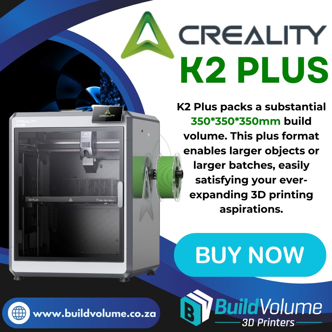 BuildVolume's tweet image. The game-changing 3D printer that delivers exceptional precision, speed, and build volume, making it perfect for hobbyists and professionals alike.🤩

Get Yours Today!🥳
buildvolume.co.za/creality-k2-pl…

#CrealityK2Plus #3DPrinting #BuildVolume #Innovation #Hobbyists #MakerCommunity