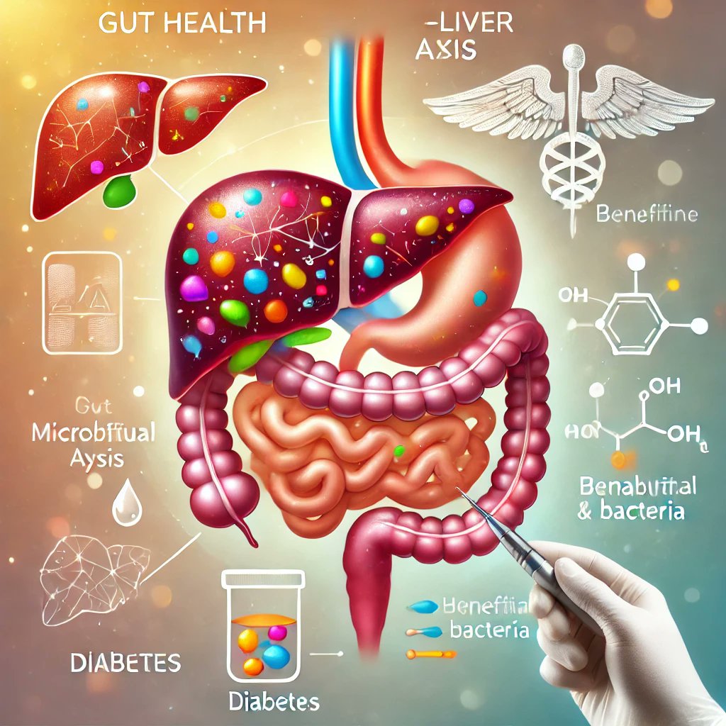 The gut-liver axis an gut microbiota are vital in diabetes and metabolic disease. Gut hormones regulate metabolism, impacting inflammation and insulin. Ongoing trials explore probiotics for diabetes therapy, making microbiota a promising target.   #Probiotics #WorldDiabetesDay
