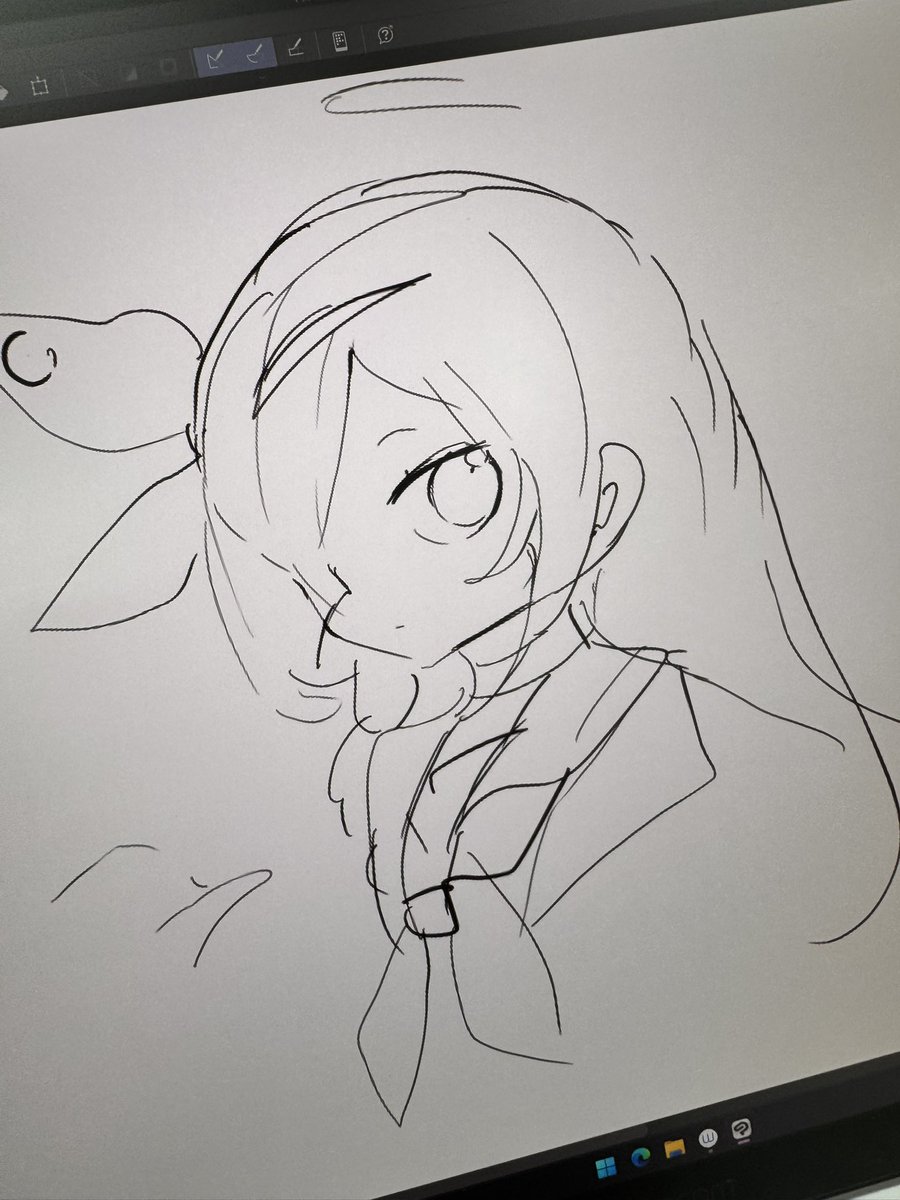 描いてる途中で固まった試しがき 
