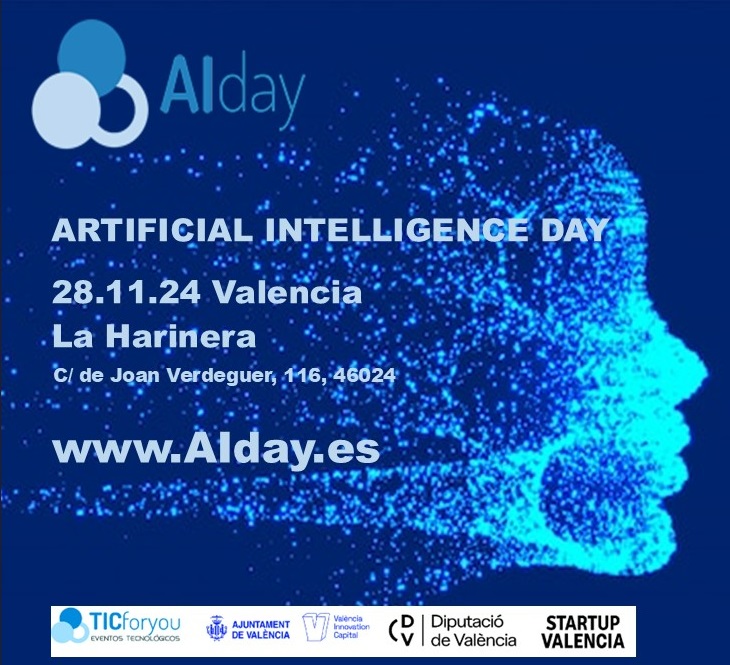 ticforyou's tweet photo. ¡Bienvenidos al evento ARTIFICIAL INTELLIGENCE DAY! Únete a nosotros en La Harinera 28 de Noviembre a las 16:00h inscripciones en https://t.co/hJ2mhmBnk5 Sumérgete en las últimas tendencias, tecnologías y aplicaciones que dan forma al futuro, con casos reales de expertos en IA. https://t.co/wXnEKAUh2L