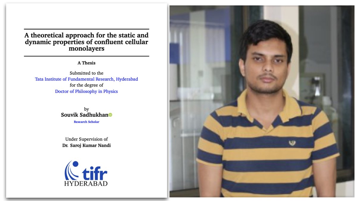 My first Phd student, Souvik Sadhukhan <a href="/ssadhukhan1996/">Souvik Sadhukhan (He/Him)</a>, has successfully defended his thesis. He is currently working as a postdoctoral fellow with Dev Thirumalai. Congratulations. #proudPI #TIFRH_buzz