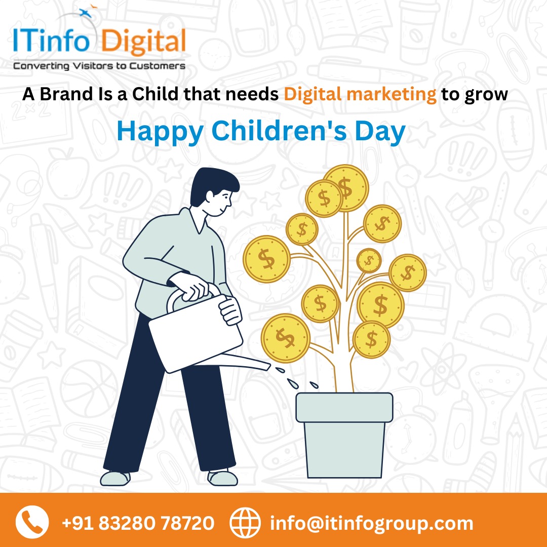ITinfoDigital's tweet image. 🌱 Every brand is like a child—when you take care of it, it grows strong! Happy Children’s Day from ITinfo Digital! 🎉

#DigitalMarketing #BrandGrowth #HappyChildrensDay #MarketingWithLove
#ITinfoDigital #GrowingBrands #DigitalJourney
